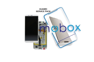 Huawei Y6 2018 / ATU-Lxx / Service Pack/ Full Original/ LCD Дисплей+ Рамка+ Батерия -бял