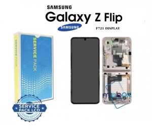 Samsung Galaxy Z Flip 4 5G / SM-F721 / INNER LCD/Service Pack/ Full Original/ LCD Дисплей+ Рамка/PINK GOLD