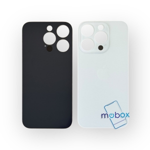 Заден капак за iPhone 15 Pro /Big Hole/ Задно стъкло/ White Titanium/ Бял