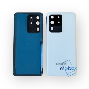 Заден капак за Samsung Galaxy S20 Ultra / SM-G988F /със стъкло камера / Cloud White/ бял