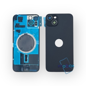 Заден капак за iPhone 15 Plus / Оборудван/ с метална част, с магнити, със стъкло камера/Black/Черен