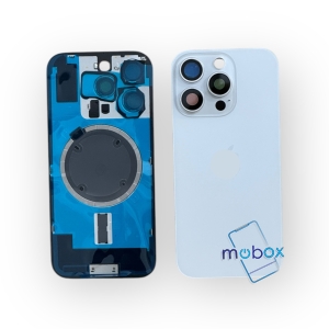 Заден капак за iPhone 16 Pro / Оборудван/ с метална част, с магнити, със стъкло камера/White Titanium/Бял