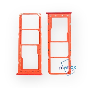 SIM държач за Samsung Galaxy A10, SM-A105F /Sim Card, microSD Tray / червен