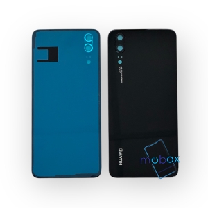 Заден капак за Huawei P20 /EML-/ със стъкло камера,  задно стъкл/ Black / Черен