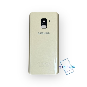 Заден капак за Samsung Galaxy A8 2018 / SM-A530F / Със стъкло камера/  Задно стъкло / gold / Златист