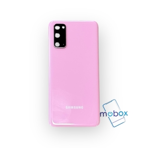 Заден капак за Samsung Galaxy S20 4G/5G / G980, G981/ със стъкло камера/ Задно стъкло/cloud pink / Розов