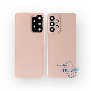 Заден капак за Samsung Galaxy A33 5G / SM-A336B / Със стъкло камера/Peach / Оранжев