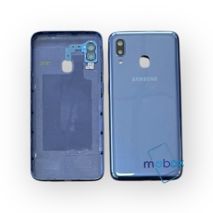 Заден капак за Samsung Galaxy A20e / SM-A202F / Със стъкло камера/ Blue/ Син