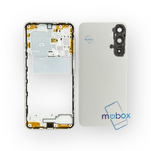 Заден капак за Samsung Galaxy A16 5G / SM-A166B / със стъкло камера и среден борд / Light Gray / Бял