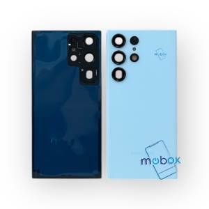 Заден капак за Samsung Galaxy S23 Ultra 5G /SM-S918B /със стъкло камера/ Задно стъкло/Sky Blue/ Светло син
