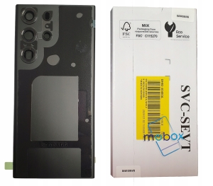 Оригинален заден капак за Samsung Galaxy S23 Ultra 5G /SM-S918B /GH82-30400A/ със стъкло камера/ Задно стъкло/  Phantom Black/ Черен/
