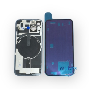 Оригинален заден капак за iPhone 14 / Оборудван със всички части, бобина, светкавица, микрофон (Pulled A)  /Blue/Син
