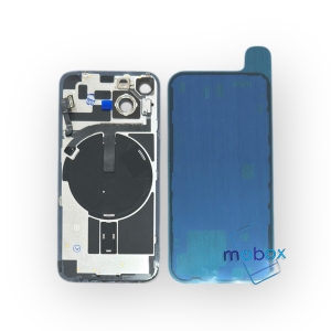 Оригинален заден капак за iPhone 14 / Оборудван със всички части, бобина, светкавица, микрофон (Pulled A) /Starlight/Бял