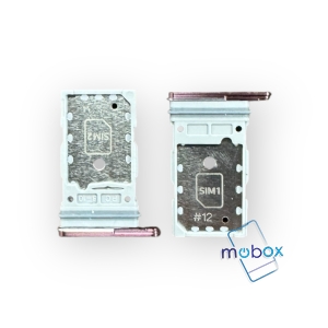 Sim държач за Samsung Galaxy S22 Ultra 5G / S908 / Dual nanoSim / Burgundy / Червен