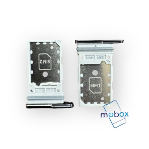 Sim държач за Samsung Galaxy S23 Ultra / SM-S918/ Dual nanoSim / Black / Черен