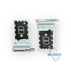 Sim държач за Samsung Galaxy S23 5G, S23 Plus 5G / S911, S916 / Dual nanoSim / Silver / Сребрист