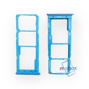 SIM държач за Samsung Galaxy A12, SM-A125 /Sim Card, microSD Tray / син