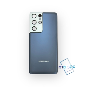 Заден капак за Samsung Galaxy S21 Ultra G998 /със стъкло камера /Задно стъкло / Phantom Navy/ Син