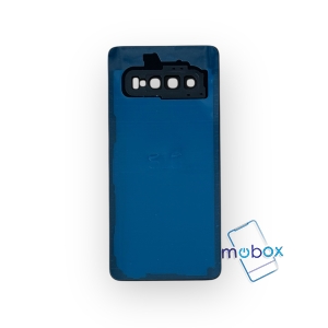 Заден капак за Samsung Galaxy S10 SM-G973F със стъкло камера / Задно стъкло / Бял