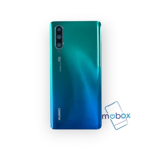 Заден капак за Huawei P30 / ELE-L29, ELE-L09, ELE-AL00 / Със стъкло камера /Задно стъкло/Breathing Crystal / Преливащо синьо