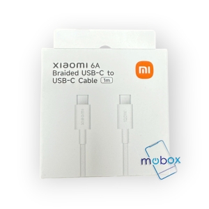 Оригинален USB-C към USB-C Кабел зареждане Xiaomi, 120W, 6A, 1m, White BHR087KGL