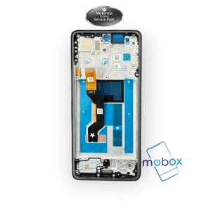 Оригинален дисплей с рамка за Motorola G86 / XT2527 / LCD +Тъч скрийн/ Full Original Service Pack / 5D68C30474, 5D68C30498, 5D68C30651 / Spellbound / Тъмно сив