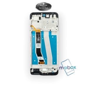 Оригинален дисплей с рамка за Motorola G14 / XT2341/ LCD +Тъч скрийн/ Full Original Service Pack /Steel Gray /Черен / 5D68C23075
