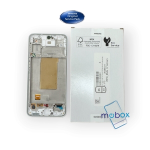 Оригинален дисплей с рамка за Samsung Galaxy A37 5G / SM-A376B/LCD+Тъч скрийн/ Service Pack Full Origina/ GH82-39232C / White / Бял