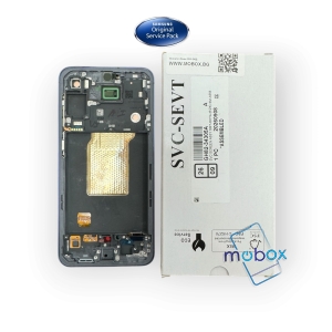 Оригинален дисплей с рамка за Samsung Galaxy A55 5G / SM-A556B / GH82-34305A / Service Pack LCD / Full Original / Navy Black/ Тъмно син