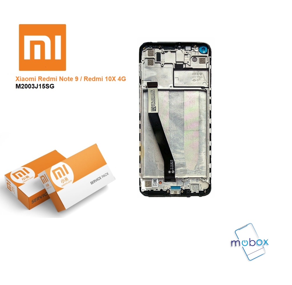 Xiaomi Redmi Note 9 / Redmi 10X 4G, M2003J15SG, M2003J15SC/Service Pack/ Full Original/ LCD Дисплей+ Рамка/ Grey