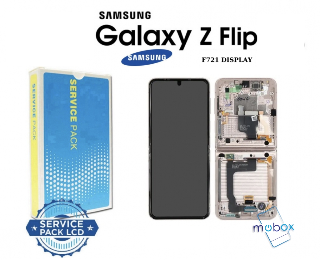 Samsung Galaxy Z Flip 4 5G / SM-F721 / INNER LCD/Service Pack/ Full Original/ LCD Дисплей+ Рамка/PINK GOLD