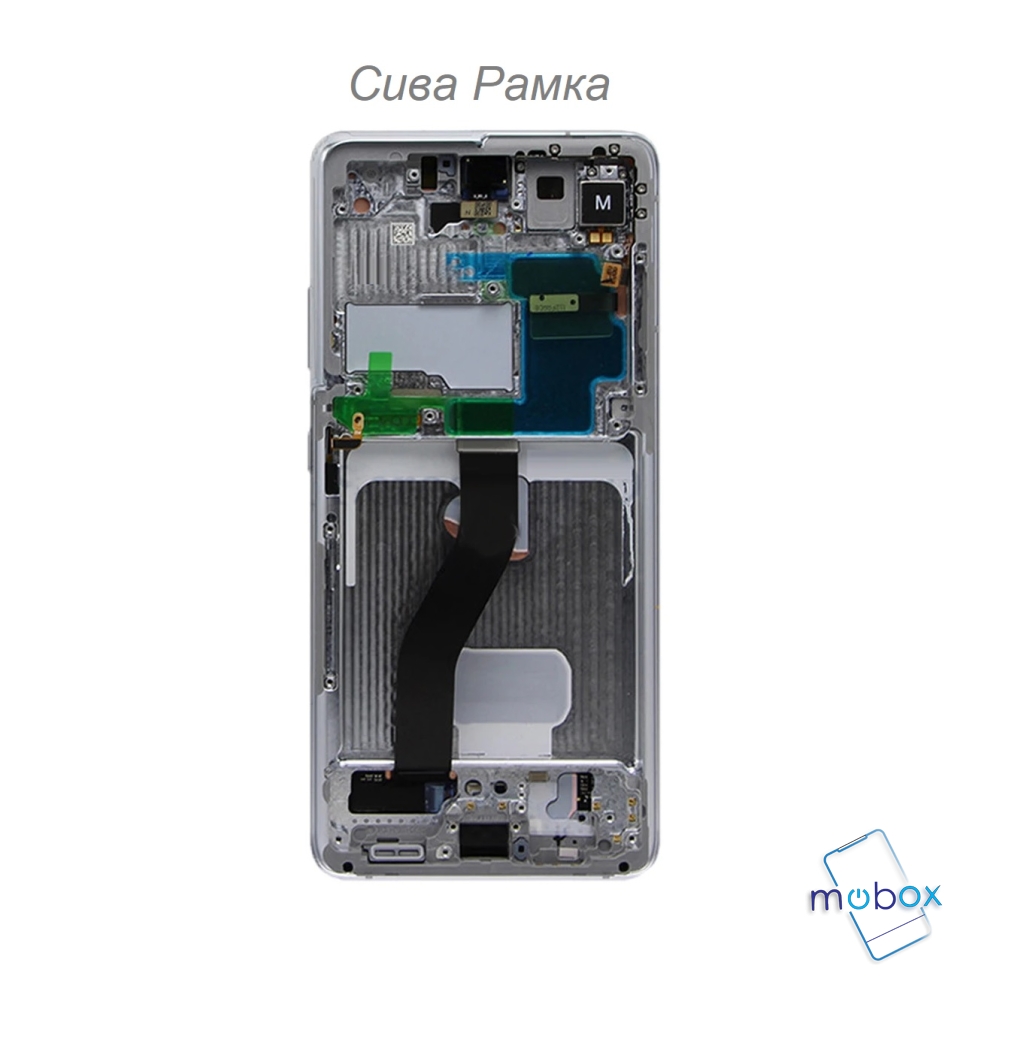 Samsung Galaxy S21 Ultra 5G / SM-G998 LCD Дисплей+ Сива Рамка/ Silver/ OLED