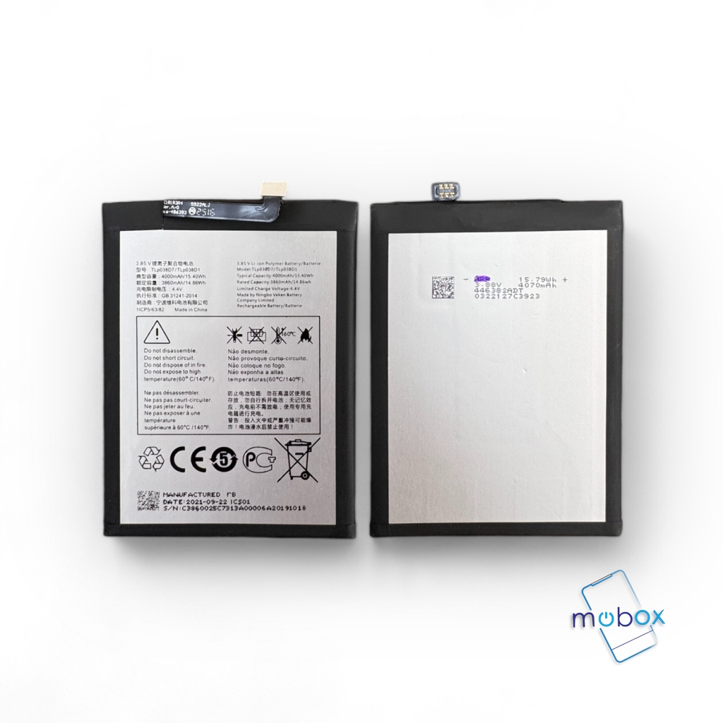 Батерия TLp038D1 за Alcatel 1S 2020 5028D, 3L 2020 5029D , 1SE 2020 5030D, 1S 2021 6025D  /4000mAh/ Ориг