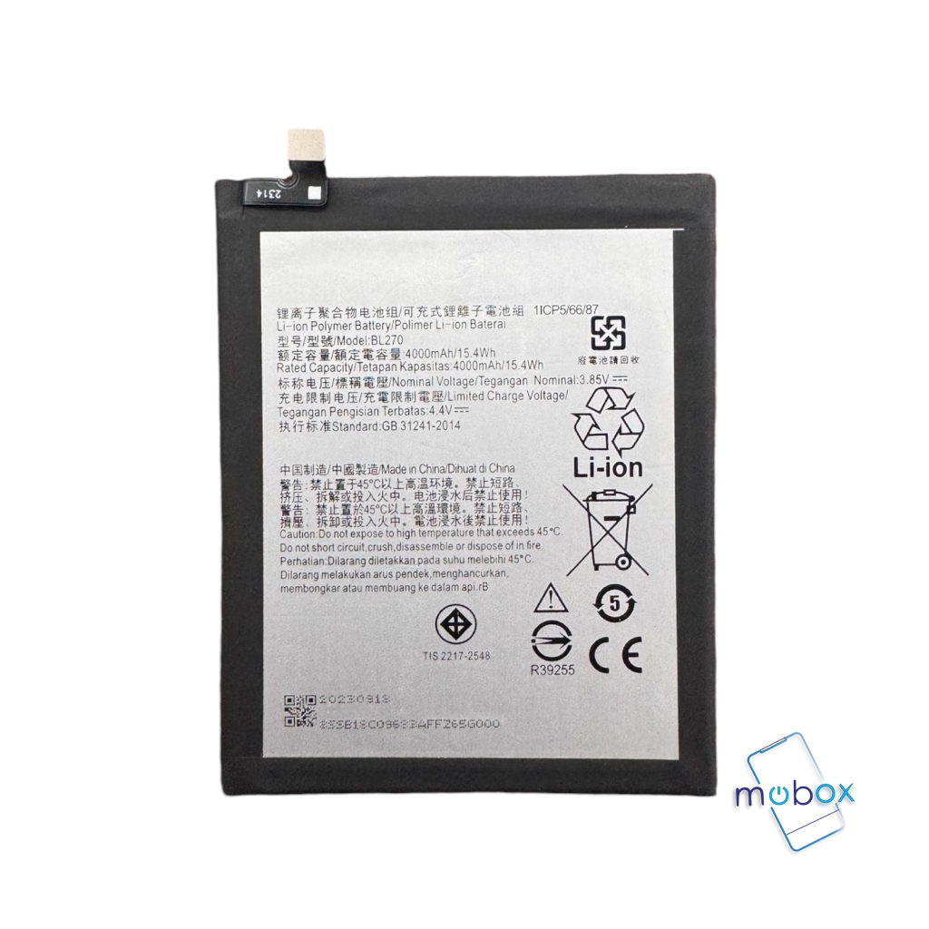 Батерия BL270 за Lenovo K6 Note, Motorola Moto G6 Play, Motorola Moto E5 XT1944 /4000mAh/ Оригинал