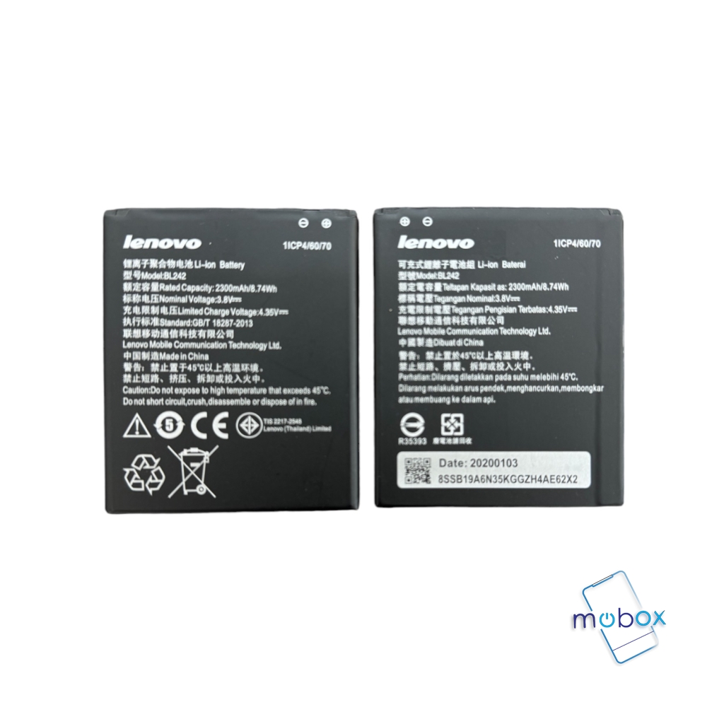 Батерия BL242 за Lenovo A6000, Lenovo Vibe C, Lenovo A6010, Lenovo K3 /2300mAh/ Оригинал