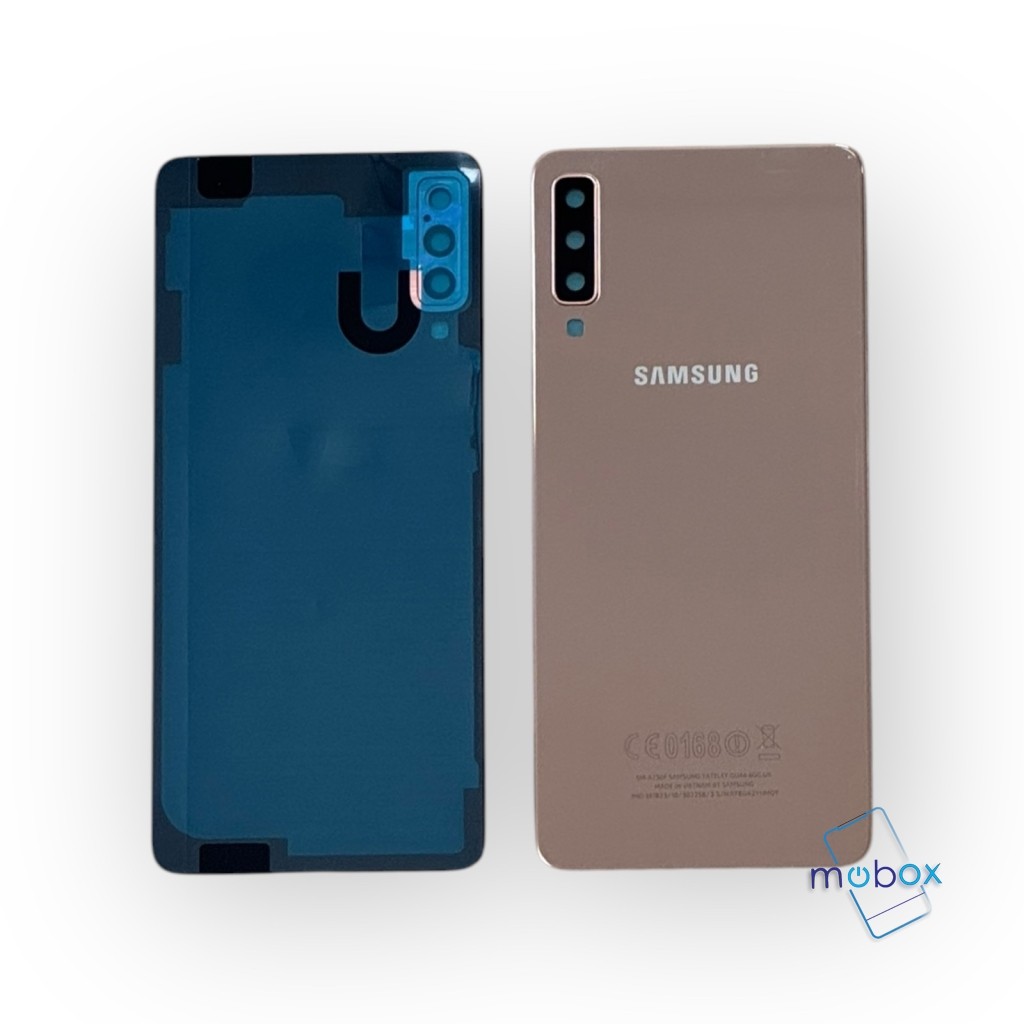 Заден капак за Samsung Galaxy A7 2018 / SM-A750F Задно стъкло със стъкло камера / Златист