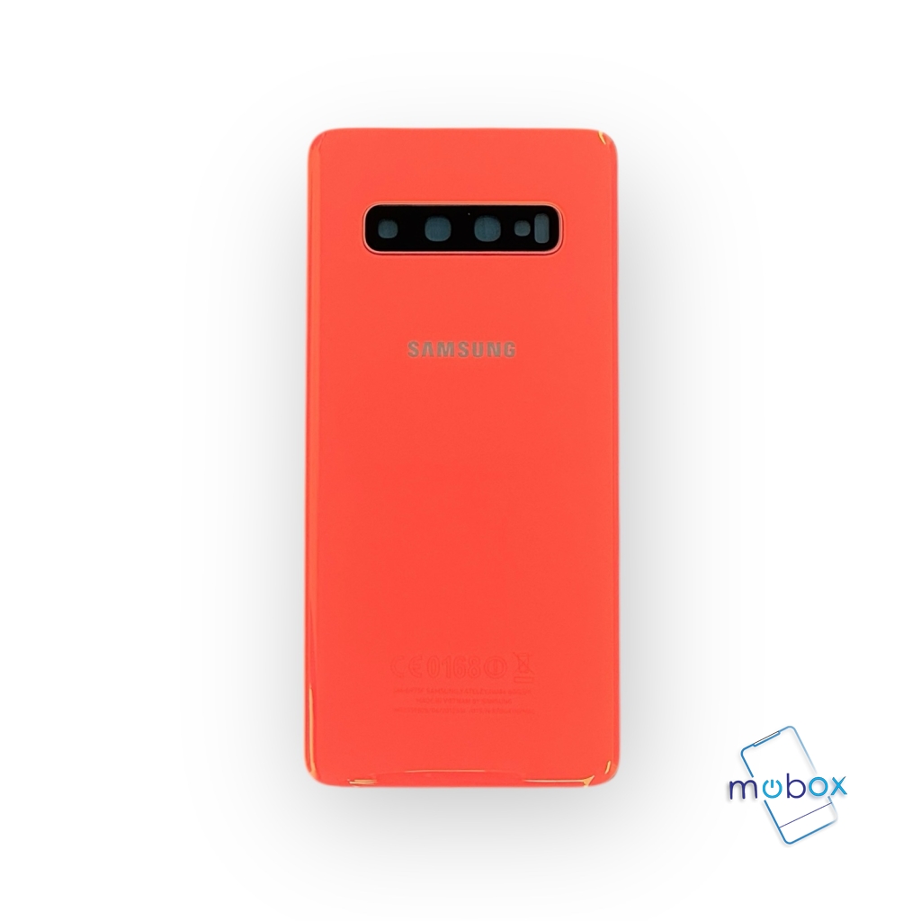 Заден капак за Samsung Galaxy S10 SM-G973F със стъкло камера / Задно стъкло / Оранжев