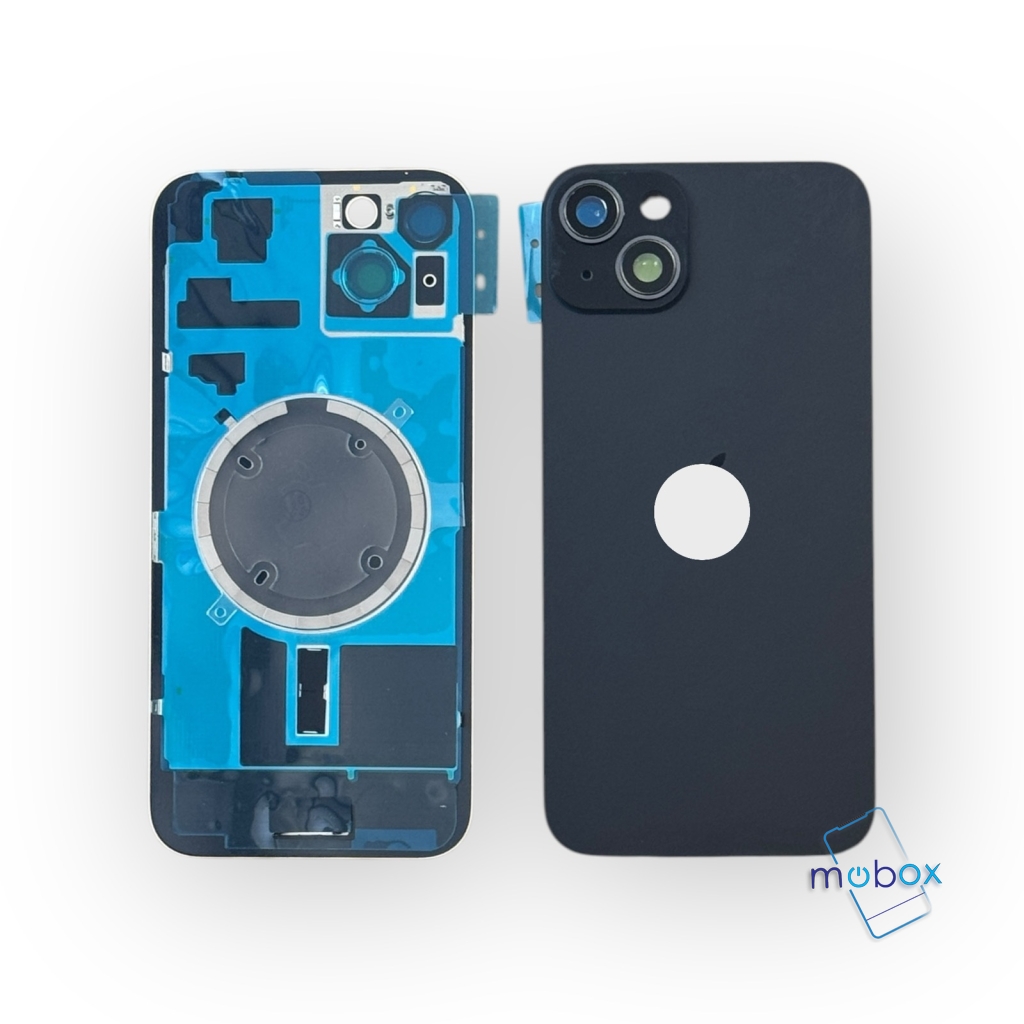 Заден капак за iPhone 15 Plus / Оборудван/ с метална част, с магнити, със стъкло камера/Black/Черен