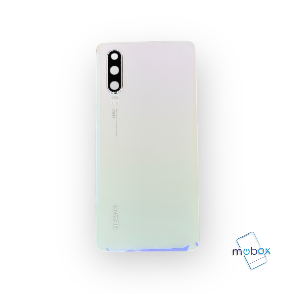 Заден капак за Huawei P30 / ELE-L29, ELE-L09, ELE-AL00 / Със стъкло камера /Задно стъкло/ Pearl White / Бял