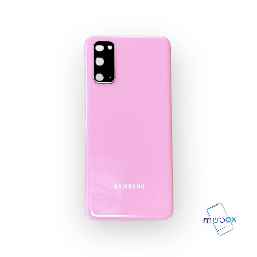 Заден капак за Samsung Galaxy S20 4G/5G / G980, G981/ със стъкло камера/ Задно стъкло/cloud pink / Розов