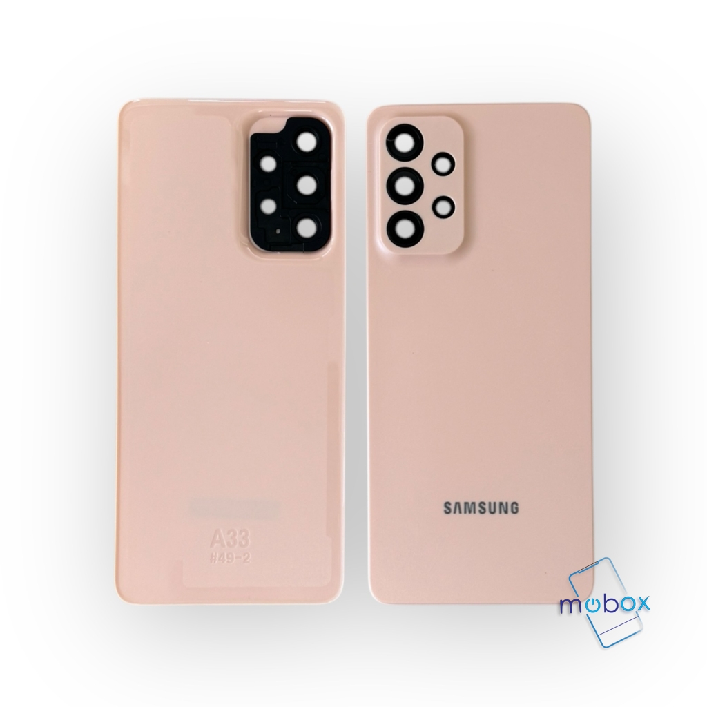 Заден капак за Samsung Galaxy A33 5G / SM-A336B / Със стъкло камера/Peach / Оранжев