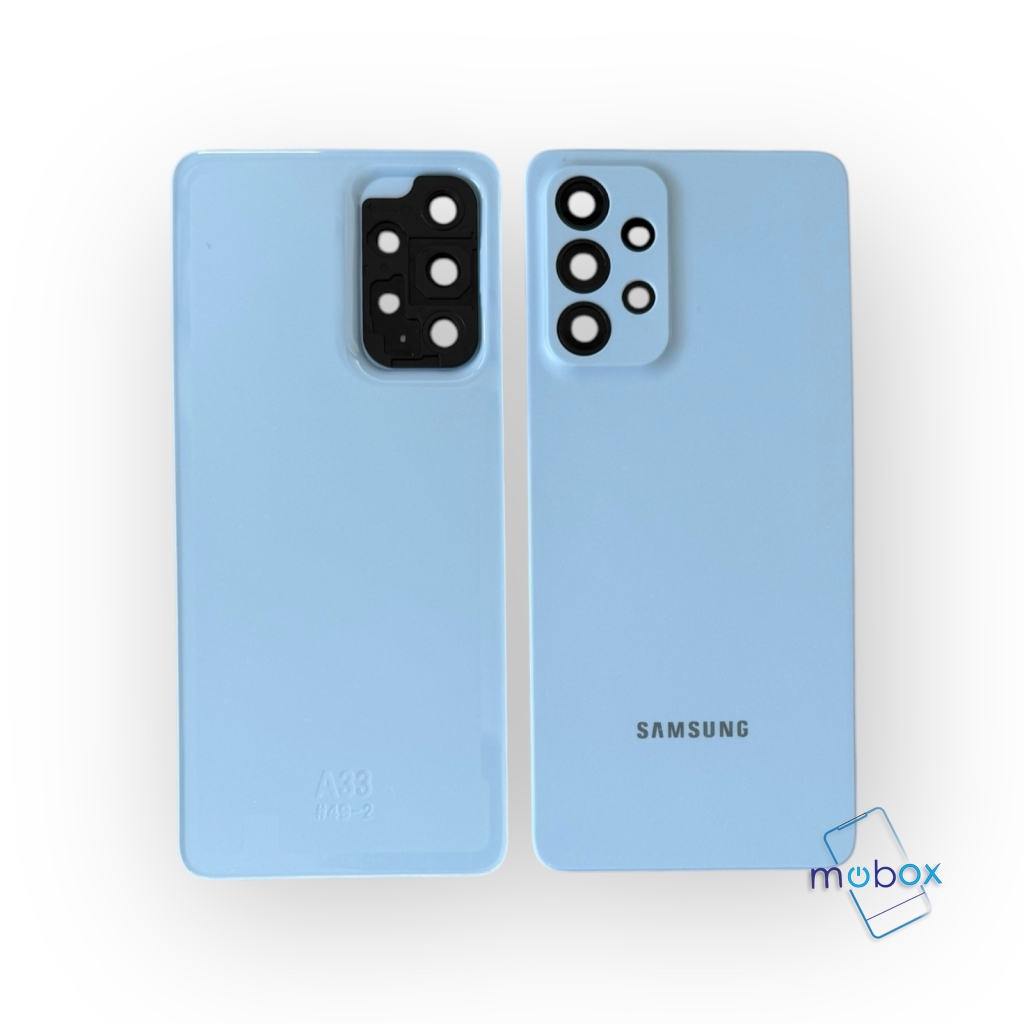 Заден капак за Samsung Galaxy A33 5G / SM-A336B / Със стъкло камера/Blue/ Син