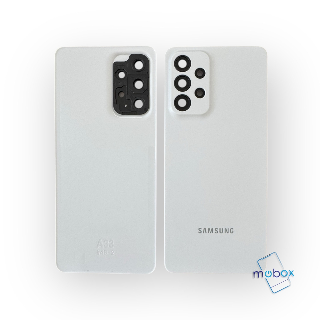 Заден капак за Samsung Galaxy A33 5G / SM-A336B / Със стъкло камера/ White/ Бял