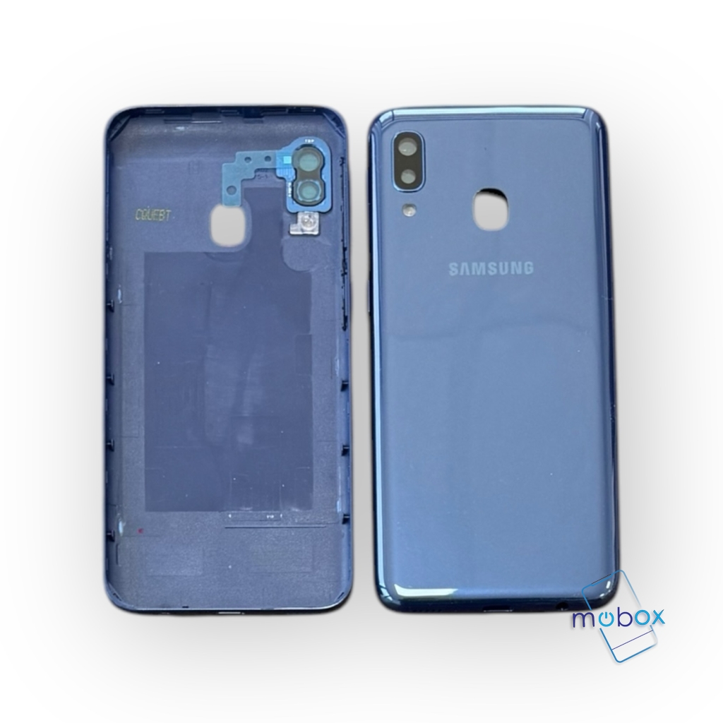 Заден капак за Samsung Galaxy A20e / SM-A202F / Със стъкло камера/ Blue/ Син