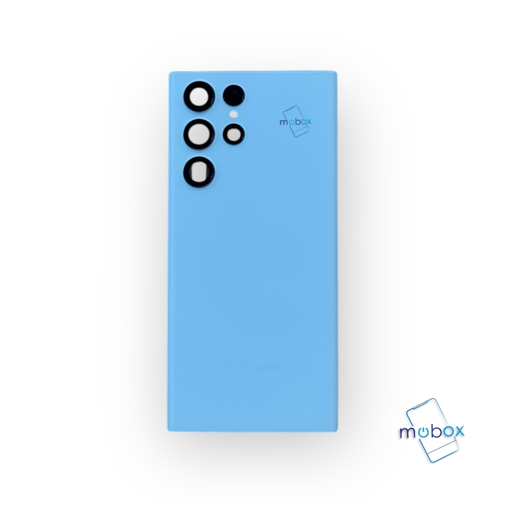 Заден капак за Samsung Galaxy S22 Ultra 5G / SM-S908B/ със стъкло камера/ Sky Blue/ светло син