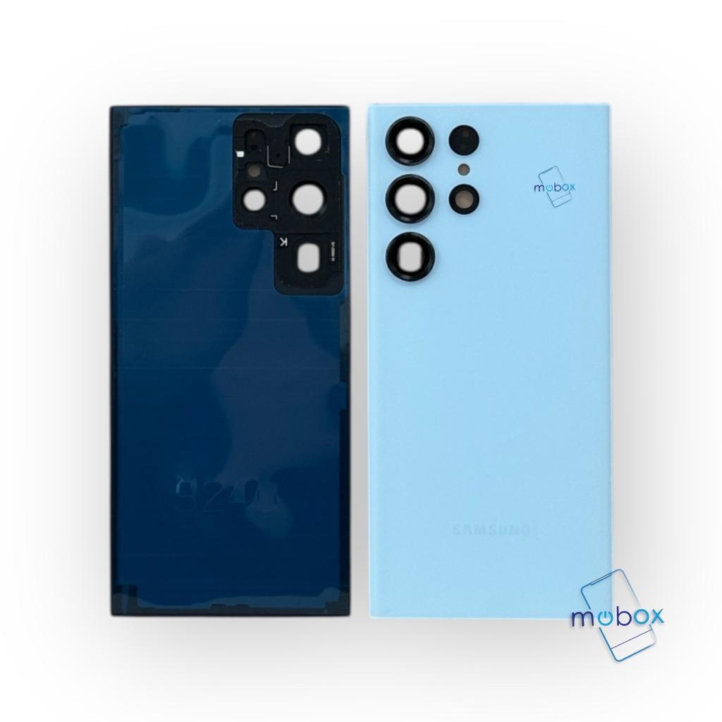 Заден капак за Samsung Galaxy S23 Ultra 5G /SM-S918B /със стъкло камера/ Задно стъкло/Sky Blue/ Светло син