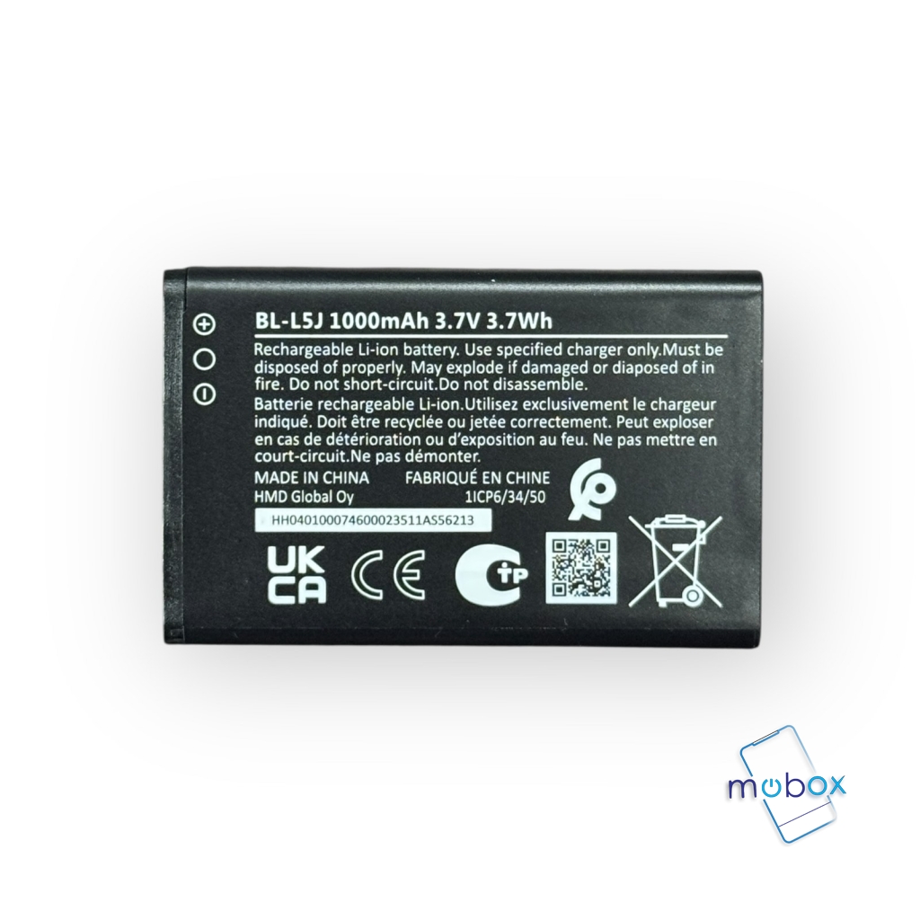 Батерия BL-L5J за Nokia 105 / TA-1575 / Li ion-Pol/ 1000mAh/ 3.85V/11.55Wh/ Orig