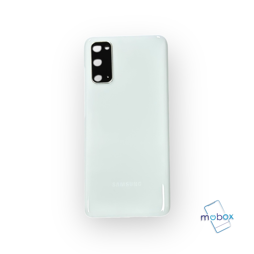 Заден капак за Samsung Galaxy S20 4G/5G / G980, G981/ със стъкло камера/ Задно стъкло/ White / Бял