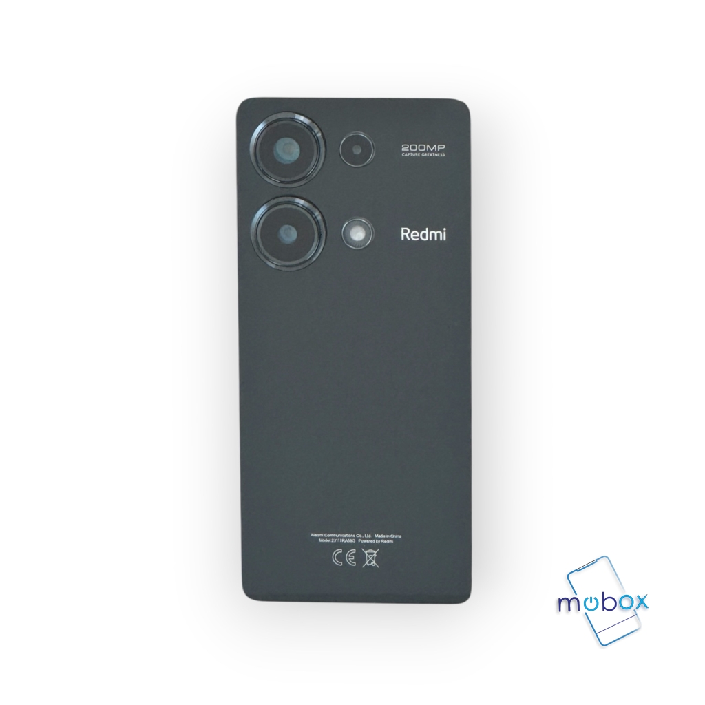 Оригинален заден капак за Xiaomi Redmi Note 13 Pro 4G / 23117RA68G / 56000700N600 / Със стъкло камера /Midnight Black / Черен