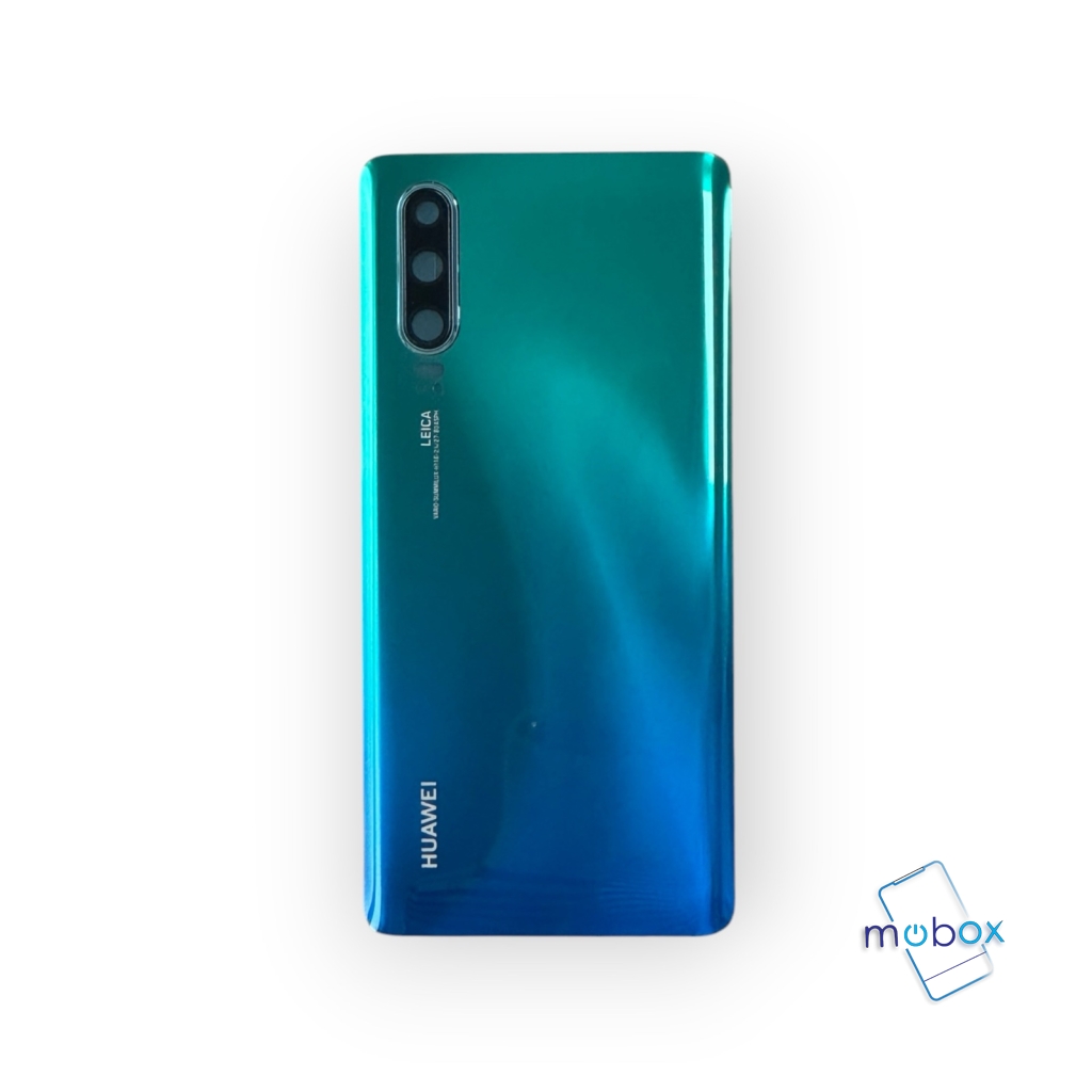 Заден капак за Huawei P30 / ELE-L29, ELE-L09, ELE-AL00 / Със стъкло камера /Задно стъкло/Breathing Crystal / Преливащо синьо